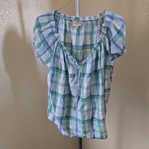 St John's Bay Short Sleeve Pullover Blouse